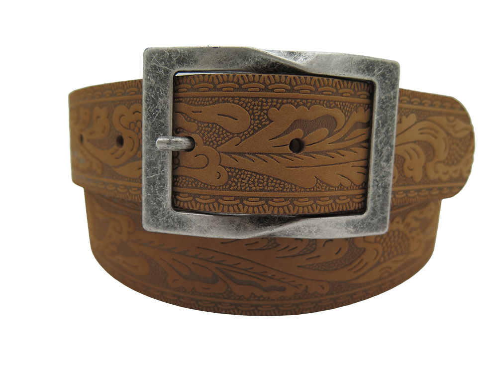 Ledergurt Branding Flower 40mm (11075/72-40)